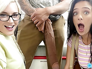 Amateur Teen Sucks Big Black Cock And Gets Fucked in Public BBC