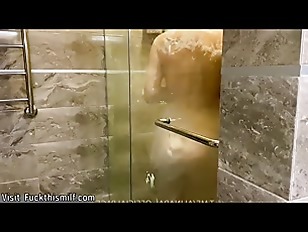 I spied on my stepmom in the shower and unexpectedly got sex