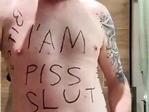 Me as a faggot playing dirty watersports