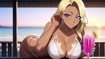 Tanned Gyaru Anime Babe Fucked In A Beach Cabana On A Hot Afternoon (ai-generated)