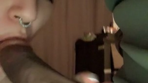 White girl sucks bbc